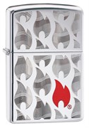 Зажигалка Зиппо (Zippo) Classic с покрытием High Polish Chrome, латунь/сталь, серебристая, 36x12x56 мм
