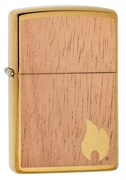 Зажигалка Zippo Woodchuck с покрытием Brushed Brass, 29901