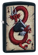 Зажигалка Zippo Dragon Ace с покрытием Black Matte, 29840