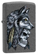 Зажигалка Zippo Wolf Skull с покрытием Iron Stone™, 29863