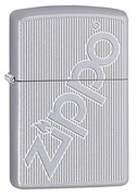 Зажигалка Зиппо (Zippo) с покрытием Satin Chrome, латунь/сталь, серебристая, матовая, 36x12x56 мм