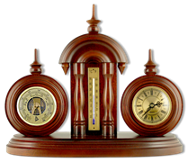 Настольные часы с термометром и барометром Н-3-Б