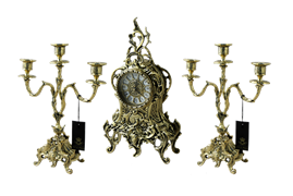 Часы каминные с канделябрами Дон Луиш, золото BP-25050-D