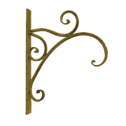 Крючок настенный, декоративный,  золотая патина FY-160116-F129