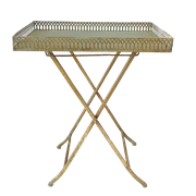 Столик складной  декоративный,  золотая патина FY-160357-F129