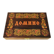 Домино подарочное в шкатулке Русские узоры SA-DM-015