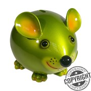 Копилка Мышка Бося (салатовый) L18,5 W12 H12 см