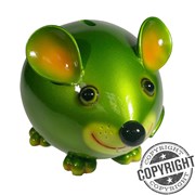 Копилка Мышка Бося (зеленый) L18,5 W12 H12 см