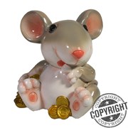 Копилка Мышонок Микки (серый) L10 W10,5 H12 см
