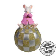 Копилка Мышка на шаре (белый) L11 W11 H18 см