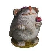 Фигурка декоративная Крыса Асоль (серый) L6,5 W6,5 H9 см
