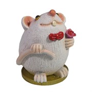 Фигурка декоративная Крыса Грей (белый) L6,5 W6,5 H9 см
