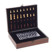 Игра настольная 2 в 1 (шахматы/домино), L26 W19,5 H7 см