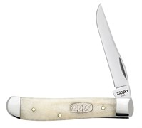 Нож перочинный Zippo Smooth Natural Bone Mini Trapper 89 мм 50559