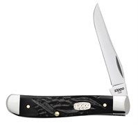 Нож перочинный Zippo Rough Black Synthetic Mini Trapper 89 мм 50573