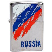 Зажигалка Zippo Street Chrome 207 Russian Flag