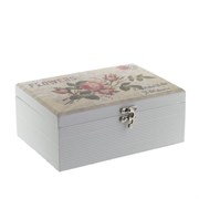Шкатулка "Розы" с зеркалом, L22 W15,8 H8,8 см