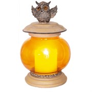 Подсвечник с LED свечой, L12,5 W12,5 H18,5 см 262487
