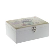 Шкатулка "Лаванда" с зеркалом , L22 W15,8 H8,8 см