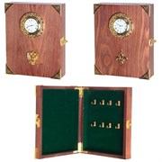 Ключница с часами, L18 W5 H23 см, 2в