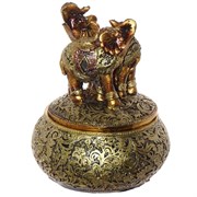 Шкатулка "Слоны", L9,5 W9,5 H11,5 см
