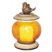 Подсвечник с LED свечой, L12,5 W12,5 H18,5 см 262488