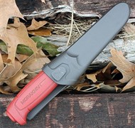 Нож Morakniv Basic углеродистая сталь, пласт. ручка (красный), 12147