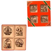 Украшение новогоднее "Подвеска серебряная", набор из 4 штук, L16,5 W2,5 H18 см