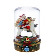 Фигурка декоративная в стекл. шаре "Дед Мороз", D9;  L9,5 W10,5 H14,5 см