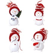 Фигурка декоративная "Снеговик", L4,8 W4,5 H6,5 см