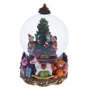 Фигурка декоративная в стекл. шаре с муз. "Ёлка", D10; L11 W11 H16,5  см