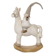 Фигурка декоративная "Гномик на лошади" L31,5 W14,6 H45 см