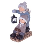 Фигурка декоративная "Дети на санках" L39 W20 H47,5 см 743818