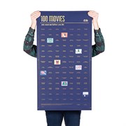Постер "100 фильмов, которые нужно посмотреть прежде чем умереть"