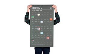 Постер "100 мест, которые нужно посетить прежде чем умереть"