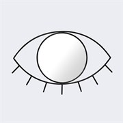 Зеркало настенное cyclops среднее черное