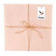 Скатерть на стол из умягченного льна с декоративной обработкой цвета пыльной розы essential, 143х250