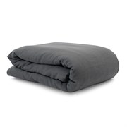Пододеяльник изо льна темно-серого цвета essential, 150х200 см