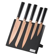 Набор из 5 ножей и подставки titan copper