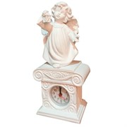 Часы настольные Ангел с фонариком цвет: белый Н25 см