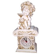 Часы настольные Ангелочек с медведем цвет: антик Н24 см