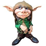 Фигура декоративная Лепрекон зеленый Н46см