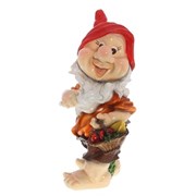 Фигура садовая Гном с корзиной Н68 см.