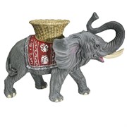 Фигура декоративная Слон с кашпо на спине цвет: акрил L65W32H47см