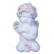 Фигука декоративная Ангел Сердечной привязанности цвет: белый L12W9H19см