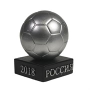 Изделие декоративное Мяч на подставке цвет: серебро L5W5H8.5см