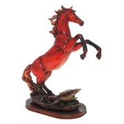 Фигурка декоративная Конь цвет: красный L30W15H40см