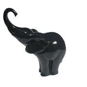 Фигура декоративная Слон цвет: черный глянец L15W7H16см