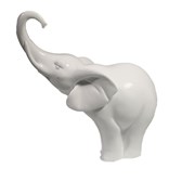 Фигура декоративная Слон цвет: белый глянец L15W7H16см