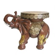 Фигура декоративная Слон с монетами цвет: красное дерево L53W32H43см